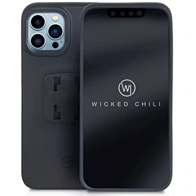 Abbildung von Wicked Chili QuickMOUNT Case kompatibel iPhone 13 und Pro (6,1 Zoll) Handyhülle für 3.0 Fahrrad Halterung, schwarz