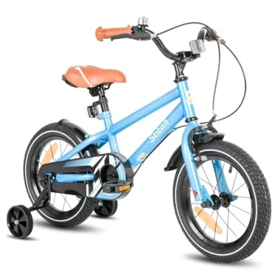 Abbildung von STITCH 14 Zoll Kinderfahrrad für 3 5 jährige Jungen, 14&#039; Fahrrad Jungen mit Stützrädern, Blau