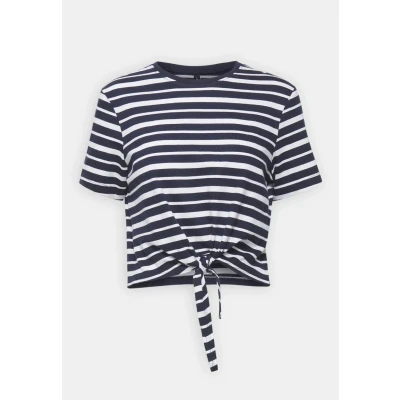 Abbildung von ONLY Onlmay LIFE Short KNOT BOX Tshirt print, Damen, Größe: Small, Night sky/cloud dancer