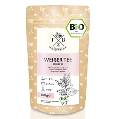 Abbildung von Bio Weißer Tee Pai Mu Tan lose. 100 g weich, duftig und aromatisch. (ca. 40 Tassen), T2B