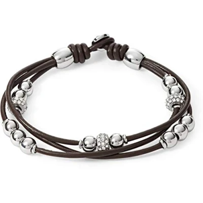 Abbildung von Fossil Armband Für Frauen, 19 Cm Braunes Echtlederarmband, JA6068040