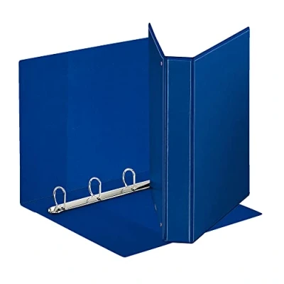 Abbildung von Esselte Ordner mit Display aus PP anpassbar (3 Taschen) Ringe 4 30 D Format Maxi Blau 394756500