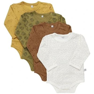 Abbildung von PIPPI Unisex Baby 4er Pack Body LS Kleinkind Unterwäsche Satz, Tinsel, 86