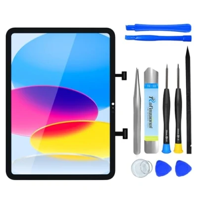Abbildung von NB+ Touchscreen Digitizer für iPad 10 Display 10,9 Zoll, 2022(A2696 A2757 A2777) Generation, mit Werkzeug Set, Vorab klebender(Schwarz)