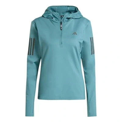 Abbildung von Own The Run Winterized Hoodie mit halbem Reißverschluss