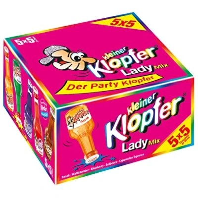 Abbildung von Kleiner Klopfer Lady Mix 25 Kleine in 5 verschiedenen Geschmacksrichtungen Peach Erdbeere Waldmeister Cappuccino Blueberry