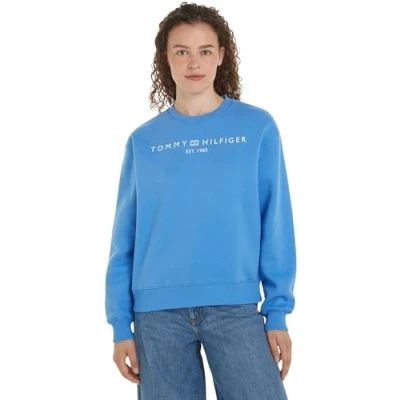 Abbildung von Tommy Hilfiger LOGO Sweatshirt, Damen, Größe: XS, Blue spell