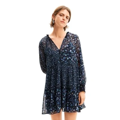Abbildung von Desigual Women&#039;s Vest_Duque Dress, Blue, L