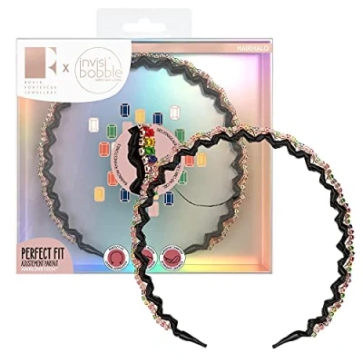 Abbildung von Invisibobble Hairhalo &quot;Trendy Treasure&quot;Haarreif I 1x verstellbarer Haarreifen Kristall Stein Bunt Mädchen &amp; Damen haarschonend bequem Limited Collection Rosie Fortescue