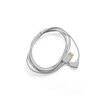 Abbildung von System S USB 3.1 Type C Stecker 90 gewinkelt zu A 2.0 Adapter Kabel Datenkabel Ladekabel 200cm in Weiß