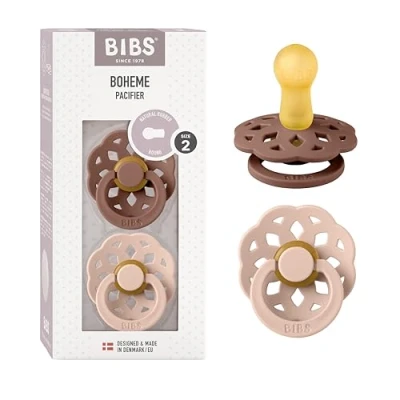 Abbildung von BIBS Boheme Schnuller Gr. 2, Braun/Rosa