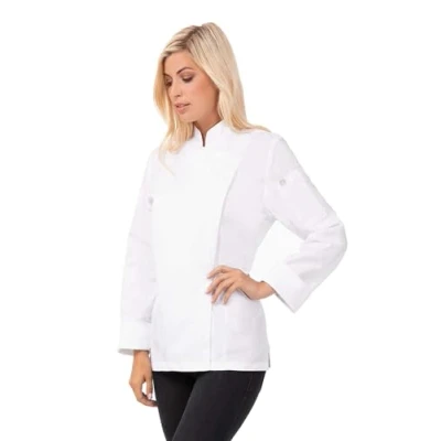 Abbildung von Chef Works Damen Lansing Kochmäntel, Weiss/opulenter Garten, Small