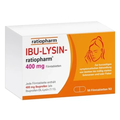 Abbildung von IBU LYSIN ratiopharm 400 mg Filmtabletten 50 St