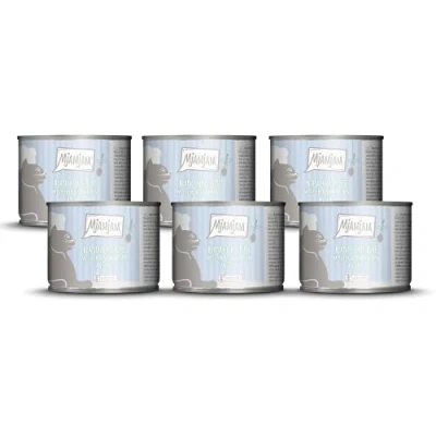 Abbildung von MjAMjAM Premium Nassfutter für Katzen blanchierte Pute mit leckeren Möhrchen an Soße, 6er Pack (6 x 185 g), getreidefrei extra viel Fleisch