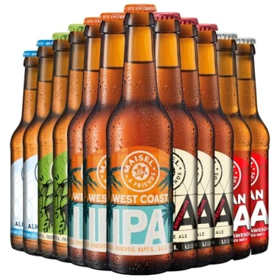 Abbildung von Maisel &amp; Friends Bier Paket Geschenkidee für Männer Fans Craft Spezialitäten Craftbeer Gebraut nach dem Reinheitsgebot in Bayern 12 x 0,33l
