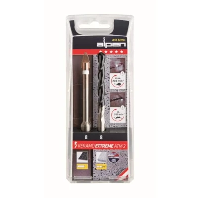 Abbildung von Alpen Keramo extreme ATM2 300082100 Glas und Kachelbürsten Set 2 teilig 8 mm 1/4 (6,3 mm), Zylindergriff 1