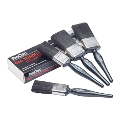 Abbildung von ProDec Trade Pro Pinsel Set mit gemischten Borsten, für EIN glattes Finish, Dispersions , Glanz Satin Farben an Wänden, Decken, Holz, Metall 2 x 1,5, 5,1 cm