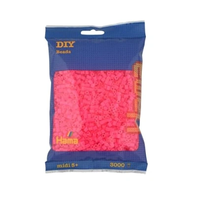 Abbildung von Hama midi perlen 3000pcs neon fuchsia