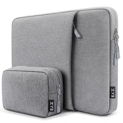 Abbildung von ZYB 16 Zoll Laptoptasche Hülle für 2021 2023 MacBook Pro M3 M2 M1(A2991/A2780/A2485/A2141),MacBook 15,MateBook 16,16&quot; Lenovo ThinkBook/IdeaPad VivoBook HP Asus Dell mit Zubehör Tasche Grau