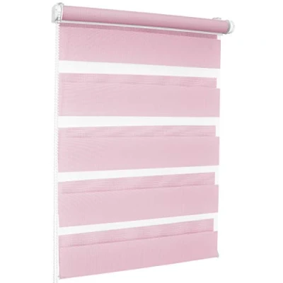 Abbildung von Rollmaxxx Duo Rollo Doppelrollo Klemmfix ohne Bohren (60 x 150 cm, Rosa)