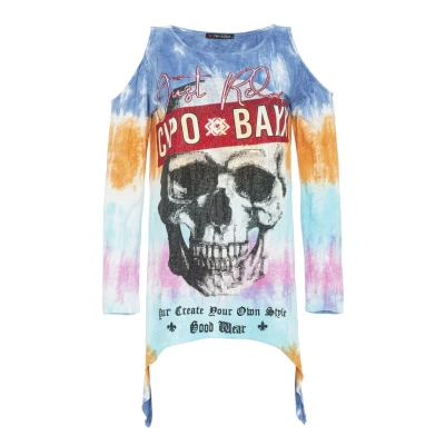 Abbildung von Cipo &amp; Baxx Langarmshirt, Damen, Größe: XL, Blue