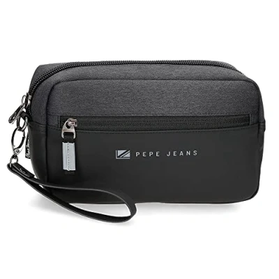 Abbildung von Pepe Jeans Jarvis Handtasche, Schwarz, 24,5 x 15 6 cm, Polyester mit Details aus Kunstleder