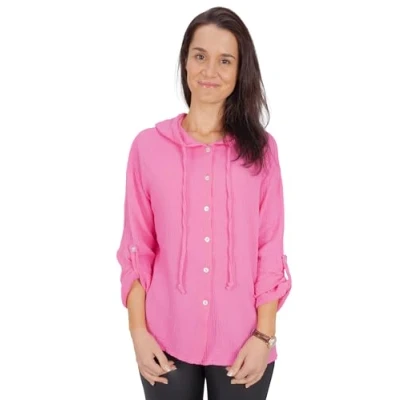 Abbildung von Seasons of April Camila Musselin Oversized Hemdbluse, Damen, Größe: S/M, Pink