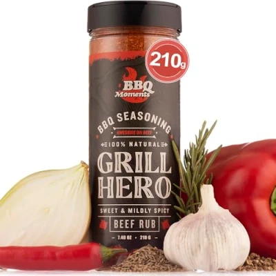 Abbildung von BBQ Moments Steak Gewürz für Hackfleisch, Bratwurst, Steak, Schaschlik, Rinderfilet, Grillgewürze Gewürzmischung zum Grillen, 300g (10.58 Oz)