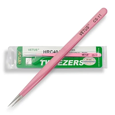 Abbildung von P Beauty Cosmetic Accessories VETUS Wimpern Pinzette für die Wimpernverlängerung CS 11 Ideal geeignet Einzelwimpern &amp; Volumentechnik Inklusive Schutzkappe (CS 11)
