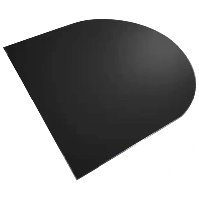 Abbildung von Heathus Bodenschutzplatte, Glas 8mm, schwarz, BxL: 120x120 cm