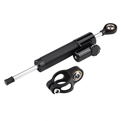 Abbildung von Keenso Motorrad CNC Lenkungsdämpfer, Universal Dämpfer Stabilisator Linear umgekehrt mit Montagehalterung