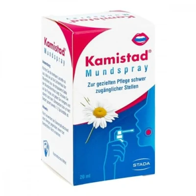 Abbildung von Kamistad Mundspray bei Zahnfleischentzündungen und Aphten 20 ml