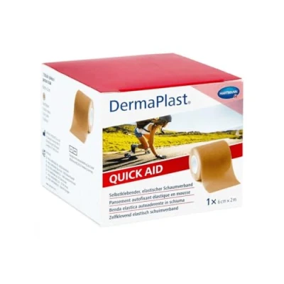 Abbildung von Dermaplast Quick Aid Schaumverb.6 cmx2 m hautfarben