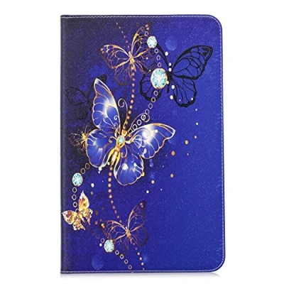 Abbildung von WindTeco Hülle für Samsung Galaxy Tab A 10.1 / A6 T580/T585 Flip Cover Schutzhülle Schale Etui mit Standfunktion Zoll Tablet PC Schmetterling
