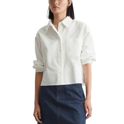 Abbildung von Marc O&#039;Polo Denim Blouse Hemdbluse, Damen, Größe: Large, Silky white