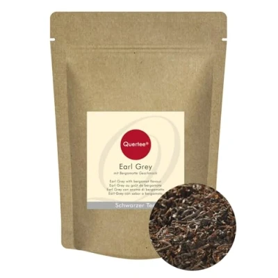 Abbildung von Quertee Earl Grey Premium mit Bergamotte Geschmack Schwarzer Tee Classic Style Loser Schwarztee (500 g)