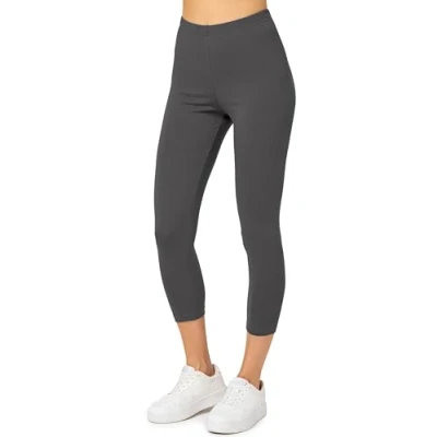 Abbildung von Merry Style Damen 3/4 Leggings Capri Sportleggings MS10 199 (Graphite, L)