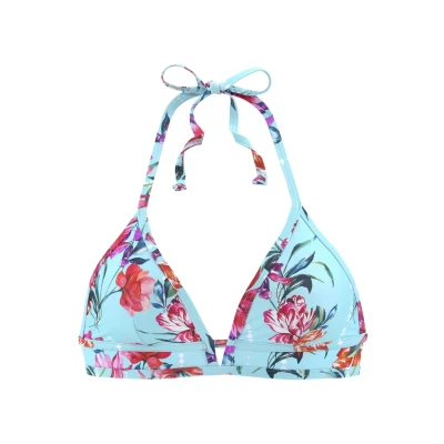 Abbildung von Sunseeker Triangel Bikinitop, Damen, Größe: 34xA/B, Hellblau/bedruckt