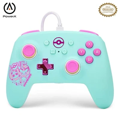 Abbildung von Verbesserter Kabelgebundener PowerA Controller für Nintendo Switch Pokémon: Sweet Friends, Gamepad, Game Controller, Offiziell Lizenziert