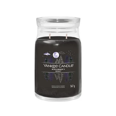 Abbildung von Yankee Candle Signature Large JAR Midsummers Night Duftkerze, Größe: 569 g, Black