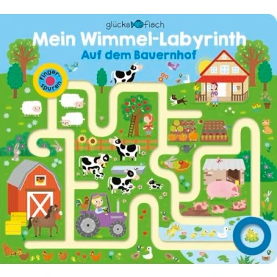 Abbildung von Glücksfisch: Mein Wimmel Labyrinth: Auf dem Bauernhof: Fingerspuren Buch Tolles Wimmelbuch mit und Gucklöchern. Zum Suchen, Finden Entdecken. Für Kinder ab 3 Jahren