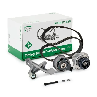 Abbildung von INA 530 0546 30 Wasserpumpe + Zahnriemensatz mit AUDI: A4 B6 Avant, B7 SKODA: Superb I Limousine