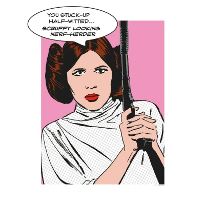 Abbildung von Komar Wandbild Star Wars Classic Comic Quote Leia Kinderzimmer, Jugendzimmer, Dekoration, Kunstdruck ohne Rahmen WB116 50x70 Größe: 50 x 70 cm (Breite Höhe)