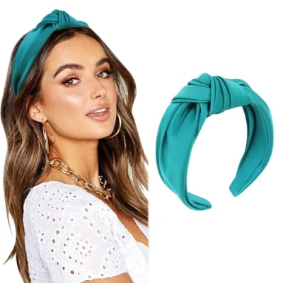 Abbildung von DRESHOW Stirnband für Damen Mädchen Geknotet Elastisch Haar Band Yoga Mode Vintage Zubehör