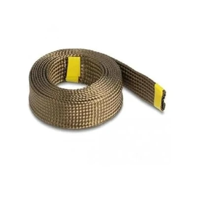 Abbildung von Geflechtschlauch aus Basalt Fasern 2 m x 25 mm braun