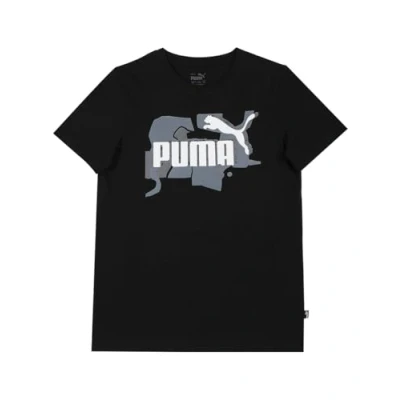 Abbildung von Puma Jungen Ess+ Street Art Logo Tee B T Shirt, Schwarz, 104 EU