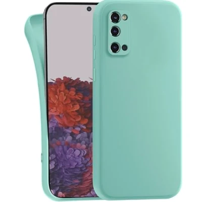 Abbildung von MyGadget Hülle kompatibel mit Samsung Galaxy S20 robuste Handyhülle TPU Case Slim Silikonhülle Back Cover Kratzfest Schutzhülle Matt Mint