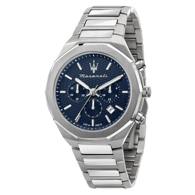 Abbildung von Maserati Uhr, Herren, Größe: One Size, Silber blau