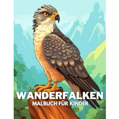 Abbildung von Wanderfalken Malbuch für Kinder: +40 lustige und einfache Zeichnungen von niedlichen zum Ausmalen Kinder, Jungen Mädchen, die lieben Stress abbauen entspannen