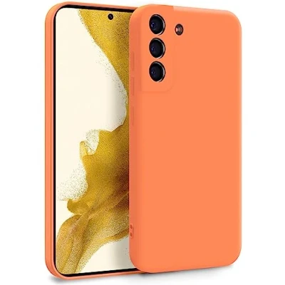 Abbildung von MyGadget Hülle für Samsung Galaxy S22 Plus Zweilagige Handyhülle mit Kameraschutz Cover Innenfutter &amp; Silikon außen Orange